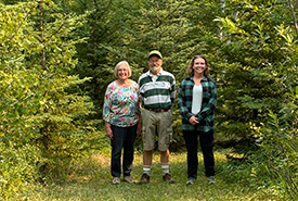 Phil and Kay Willson with NCC's Anja Sorensen at Willson property (Photo by NCC)