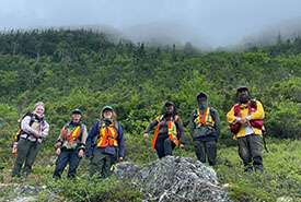 The research team geared up and ready to trek. Photo by Madeline Sceviour (NCC Intern)